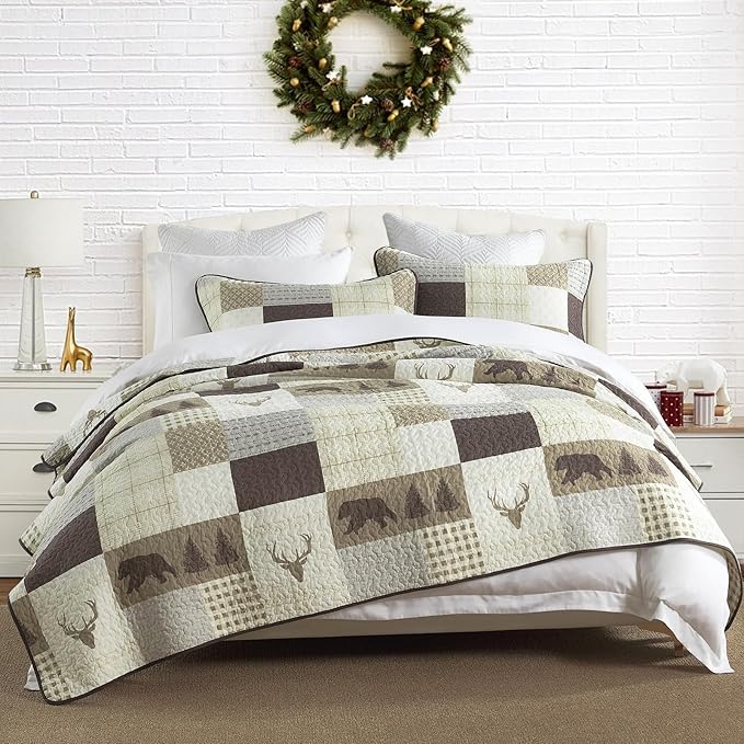 100% Cotton Quilt Set - King - 3 Piece