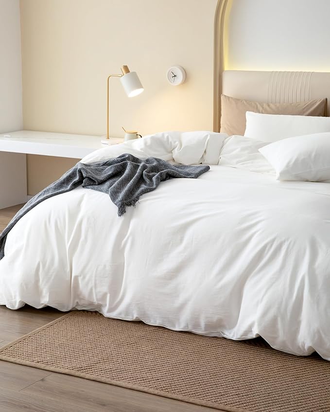 Linen Duvet Cover Set - King - 132 x 120 in - 3 Piece