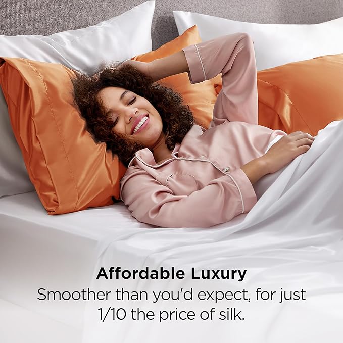 Satin Pillowcase Set - King - 20 x 36 in - 2 Piece