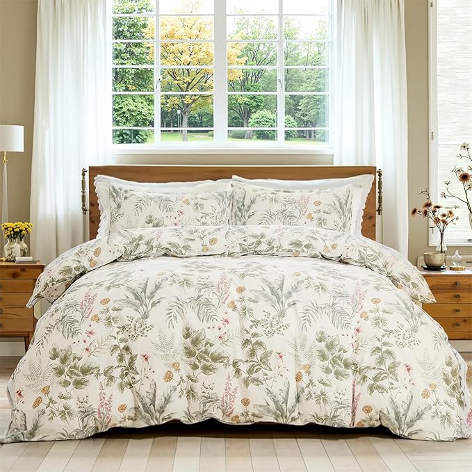100% Cotton Duvet Cover Set - Queen - 3 Piece