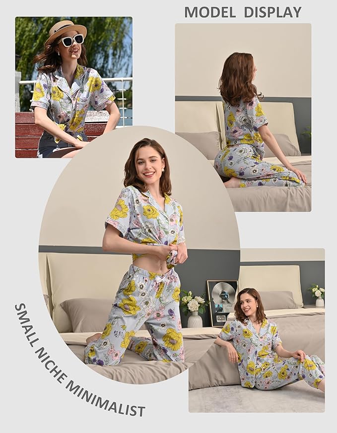 Women's 100% Cotton Pajama Set - 2 Piece