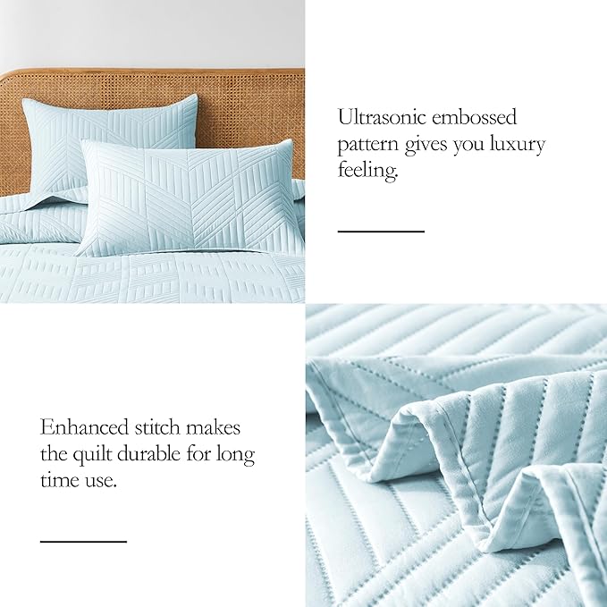 Microfiber Quilt Set - Queen