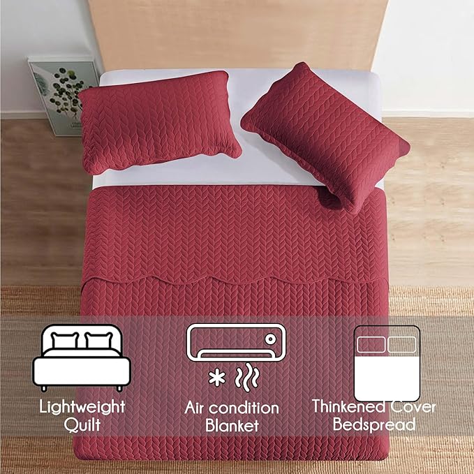 Microfiber Quilt Set - California King - 3 Piece