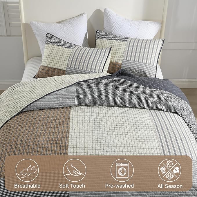 100% Cotton Bedding Set - California King - 3 Piece