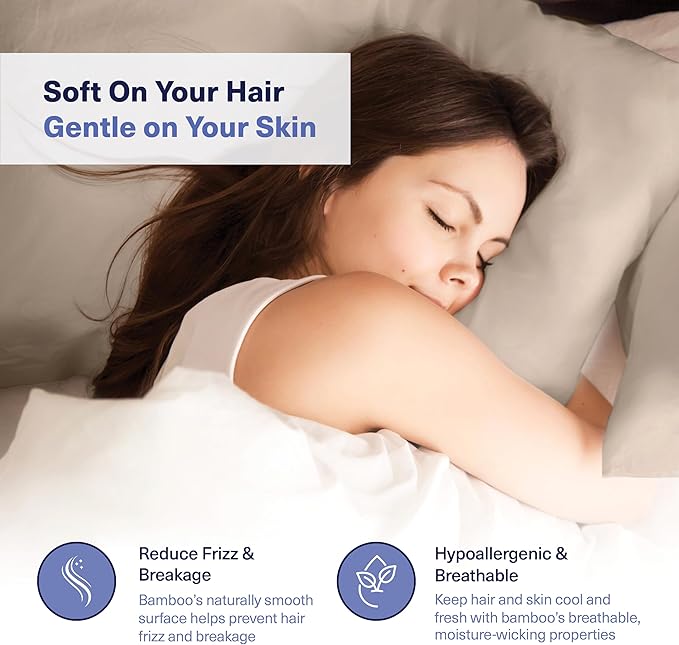 Bamboo Cooling Pillowcase Set - Queen - 2 Piece