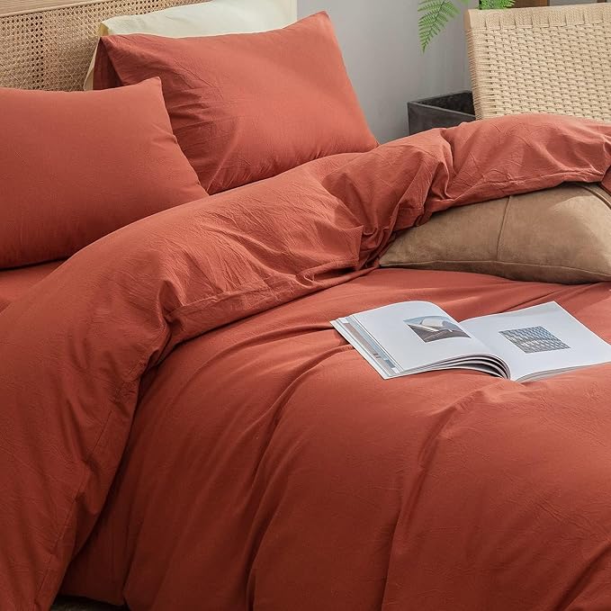 Linen Duvet Cover Set - Full - 3 Piece