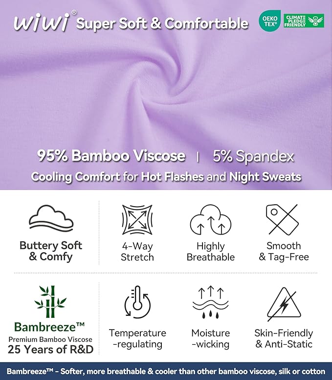 Women's Bamboo Cooling Pajama Set - Short Sleeve - 2 Piece