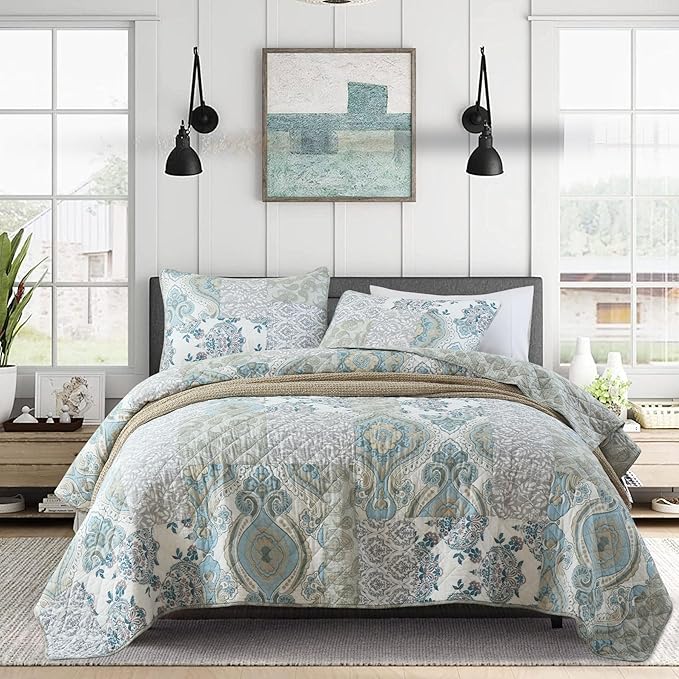 100% Cotton Quilt Set - Queen