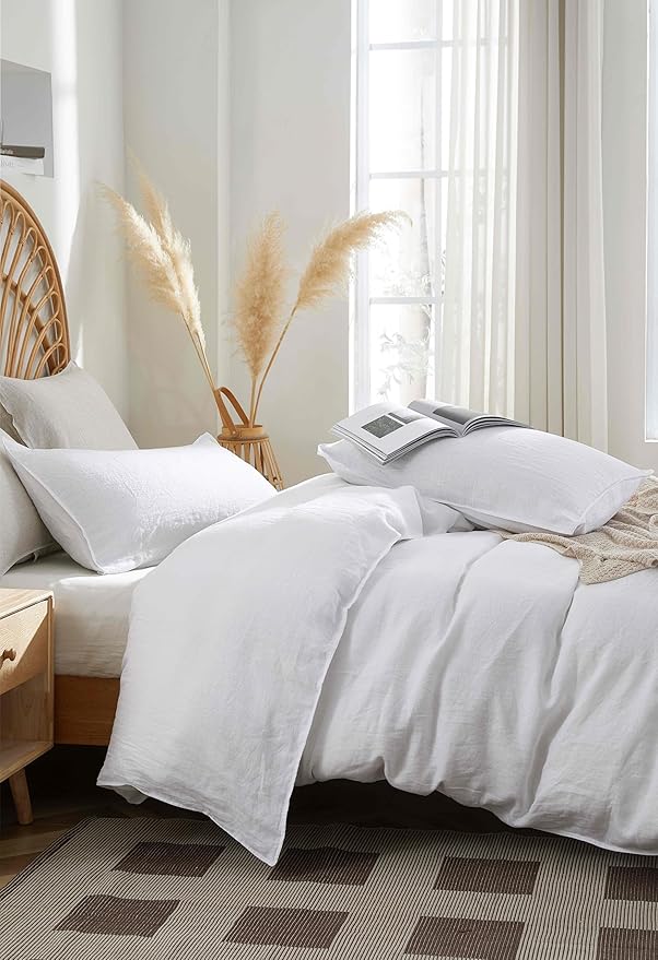 Linen Duvet Cover Set - King - 3 Piece