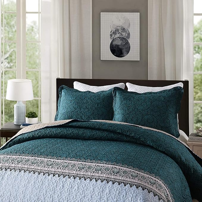 Microfiber Quilt Set - King - 3 Piece