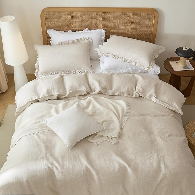 Linen Duvet Cover Set - King - 3 Piece