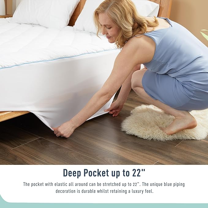 Down Alternative Mattress Pad - Full - 22 in Deep Pocket