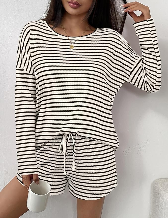 Shorts Pajama Set - Long Sleeve - 2 Piece