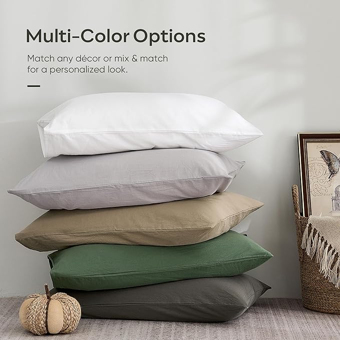 Linen Pillowcase Set - King - 20 x 36 in - 2 Piece