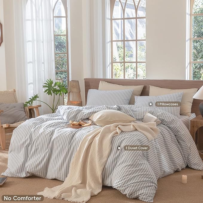 Linen Duvet Cover Set - Twin