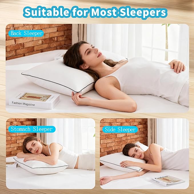 100% Cotton Bed Pillow - Standard - 2 Piece