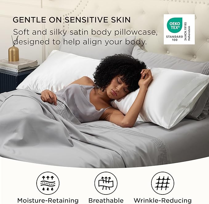 Satin Cooling Pillowcase - 20 x 54 in