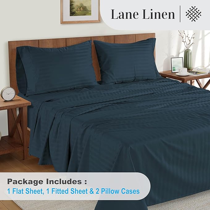 Linen Bed Sheet Set - California King - 17 in Deep Pocket - 4 Piece