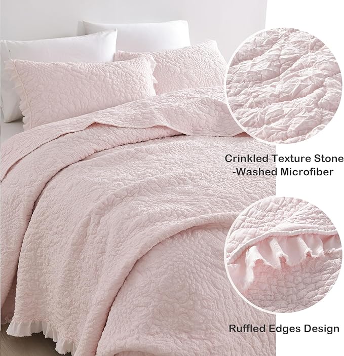 Microfiber Quilt Set - Queen - 3 Piece