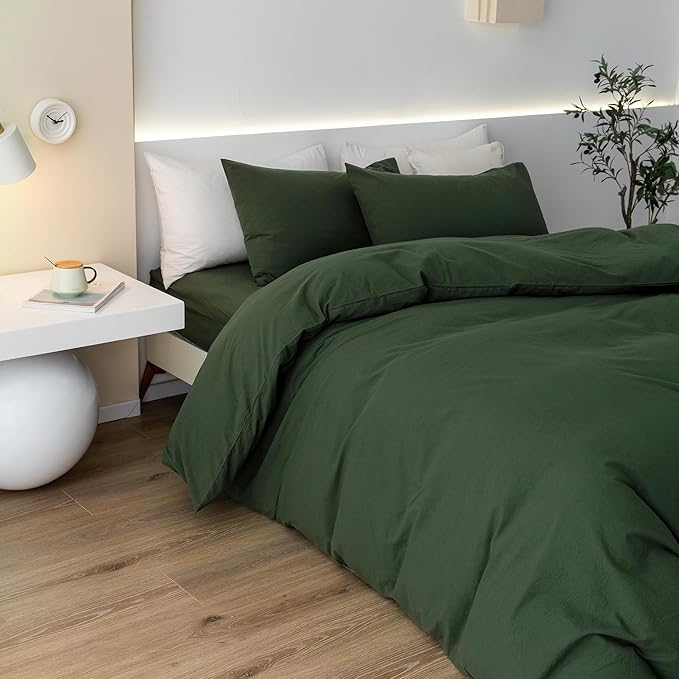 Linen Duvet Cover Set - King - 132 x 120 in - 3 Piece