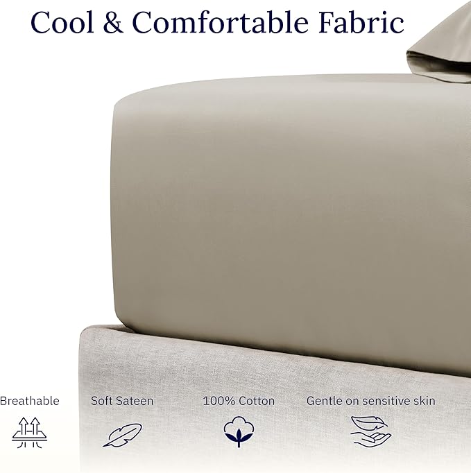 100% Cotton Fitted Sheet - Queen