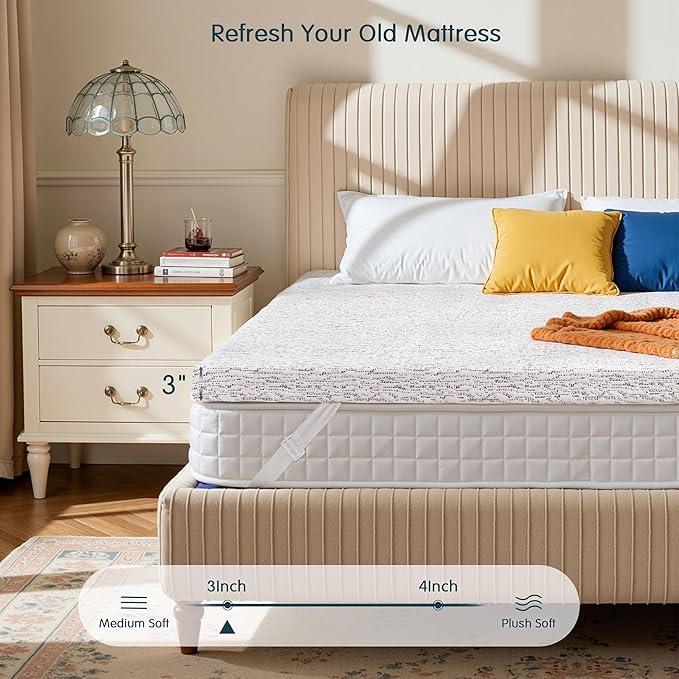 Memory Foam Cooling Mattress Topper - California King