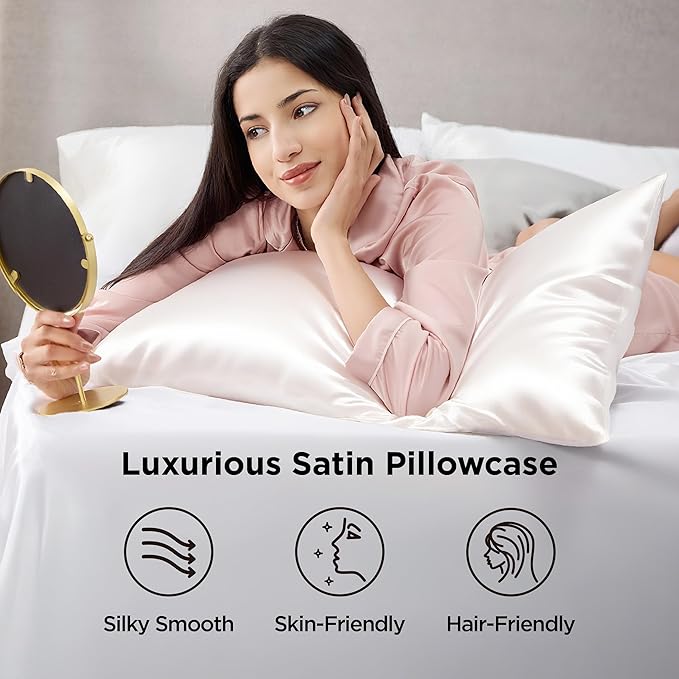 Satin Pillowcase Set - Standard - 20 x 26 in - 2 Piece