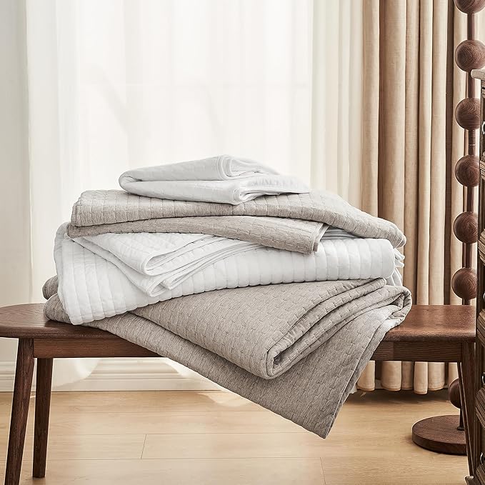 100% Cotton Hypoallergenic Quilt Set - Queen