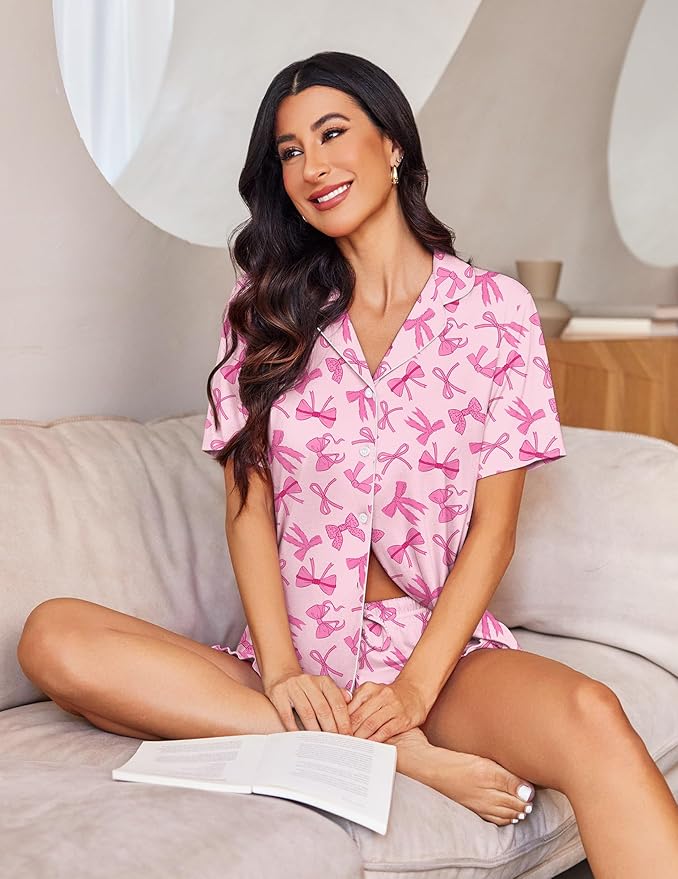 Shorts Pajama Set - Short Sleeve - 2 Piece