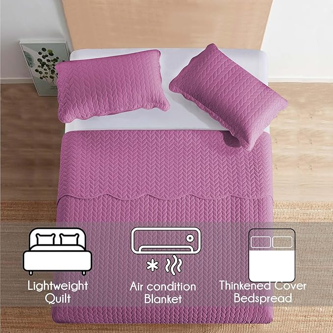 Microfiber Quilt Set - California King - 3 Piece