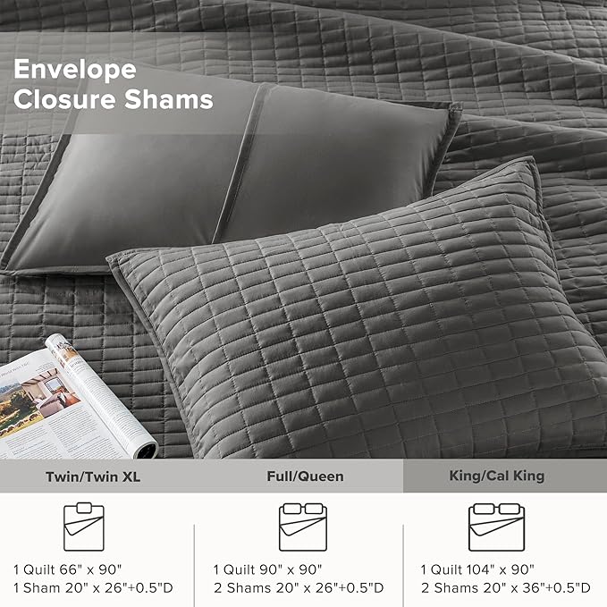 Quilt Set - King - 3 Piece