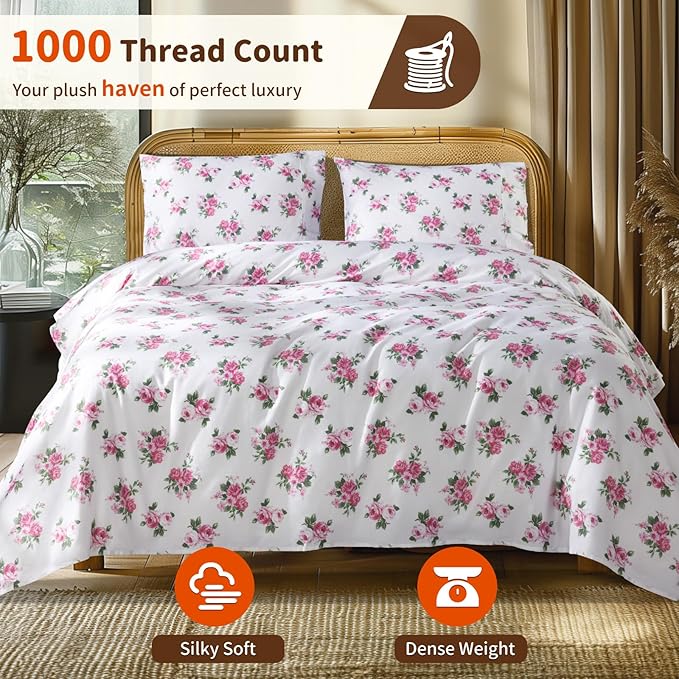Bed Sheet Set - Queen - 16 in Deep Pocket - 4 Piece