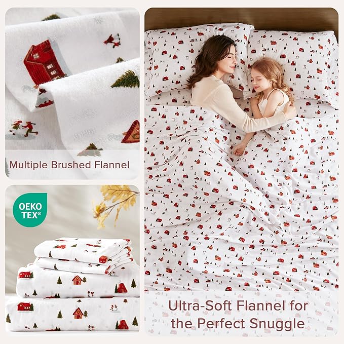 100% Cotton Bed Sheet Set - Twin - 3 Piece