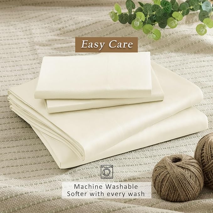 Bamboo Cooling Bed Sheet Set - King - 4 Piece