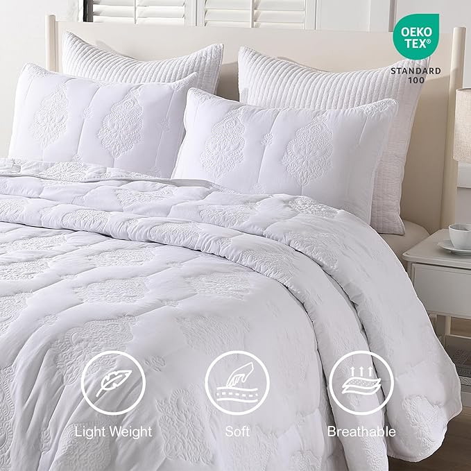 Microfiber Quilt Set - Queen - 3 Piece