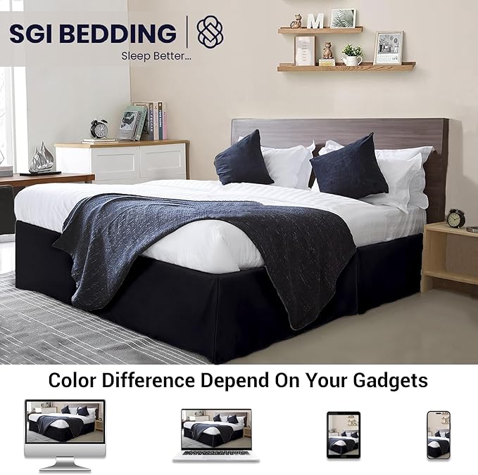 Microfiber Bed Skirt - King - 15 in Drop