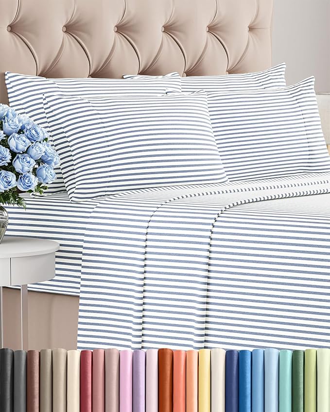 Cooling Bed Sheet Set - Queen - 16 in Deep Pocket - 6 Piece