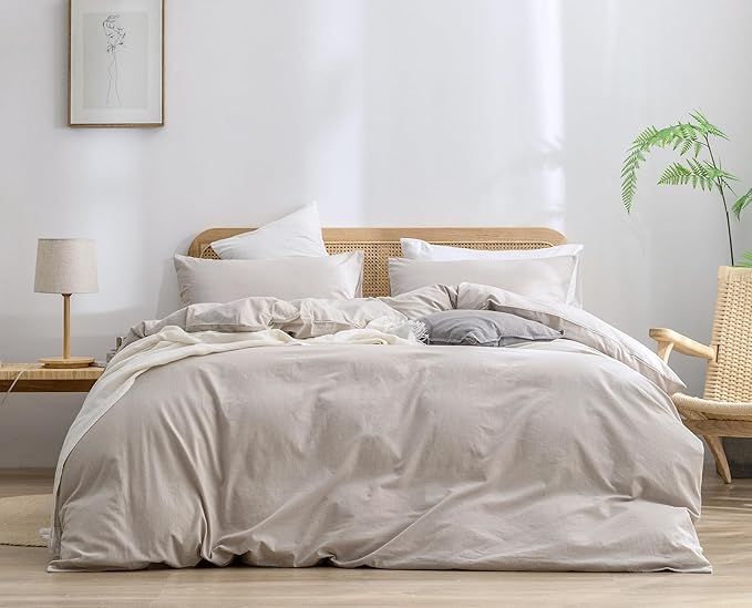 Linen Duvet Cover Set - King - 3 Piece