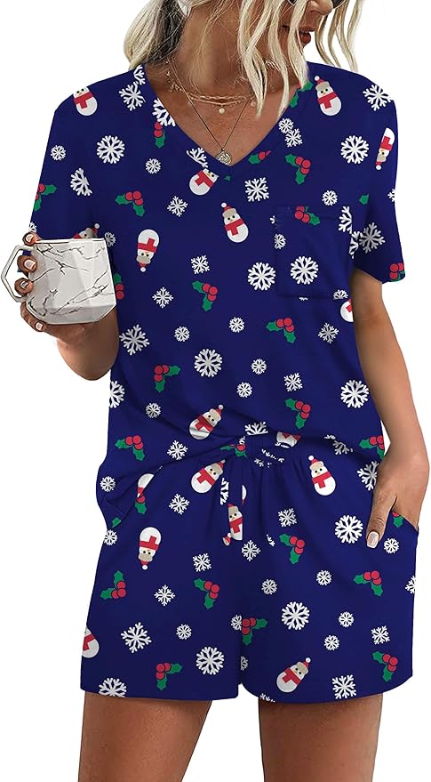 Women's Pajama Set - Short Sleeve - 2 Piece