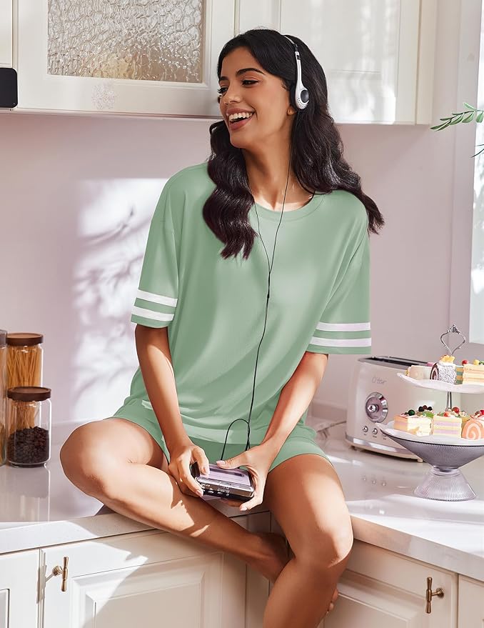 Shorts Pajama Set - Short Sleeve - 2 Piece