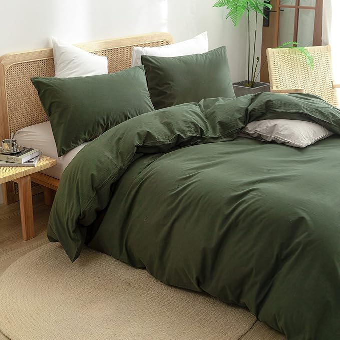 Linen Duvet Cover Set - King - 3 Piece