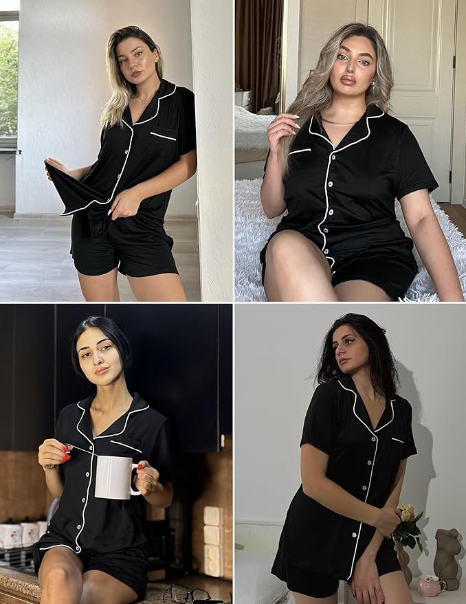 Women's Pajama Set - Short Sleeve - 2 Piece