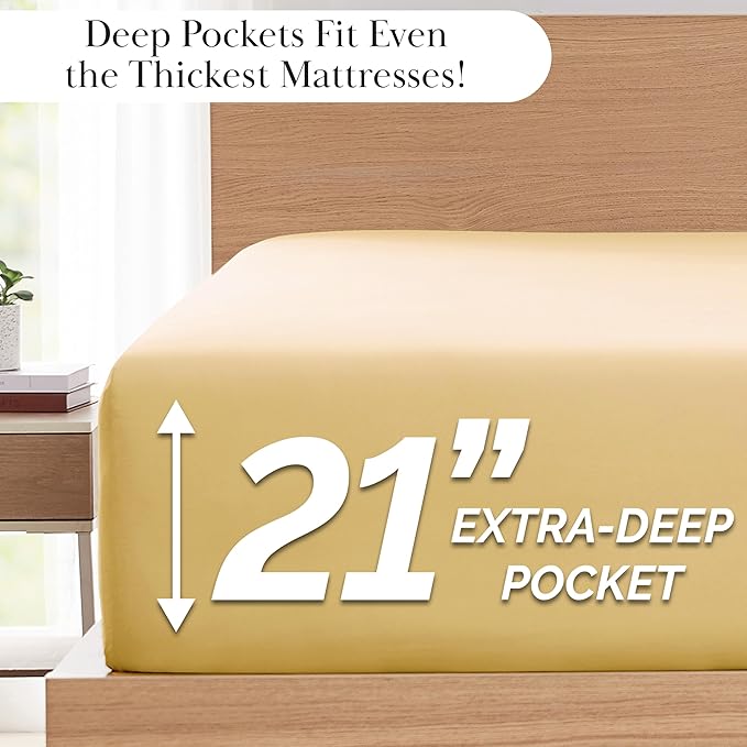 Microfiber Bed Sheet Set - California King - 6 Piece