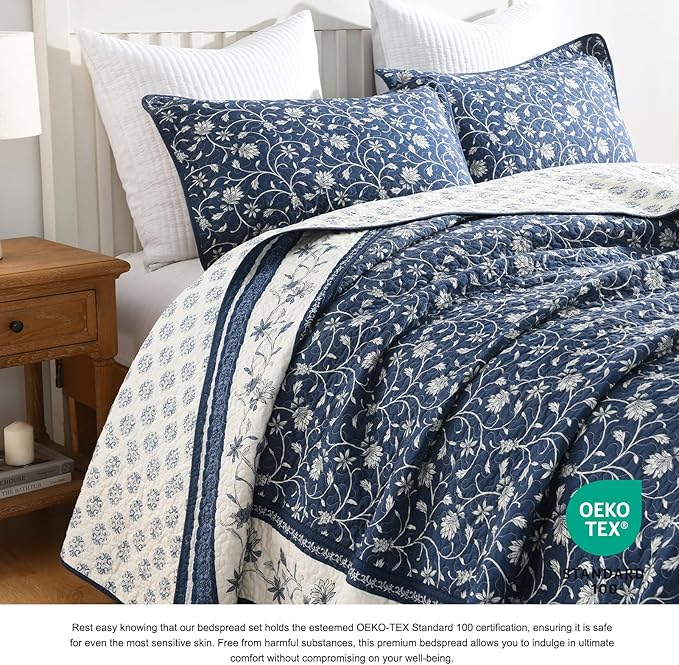 100% Cotton Bedding Set - King - 3 Piece