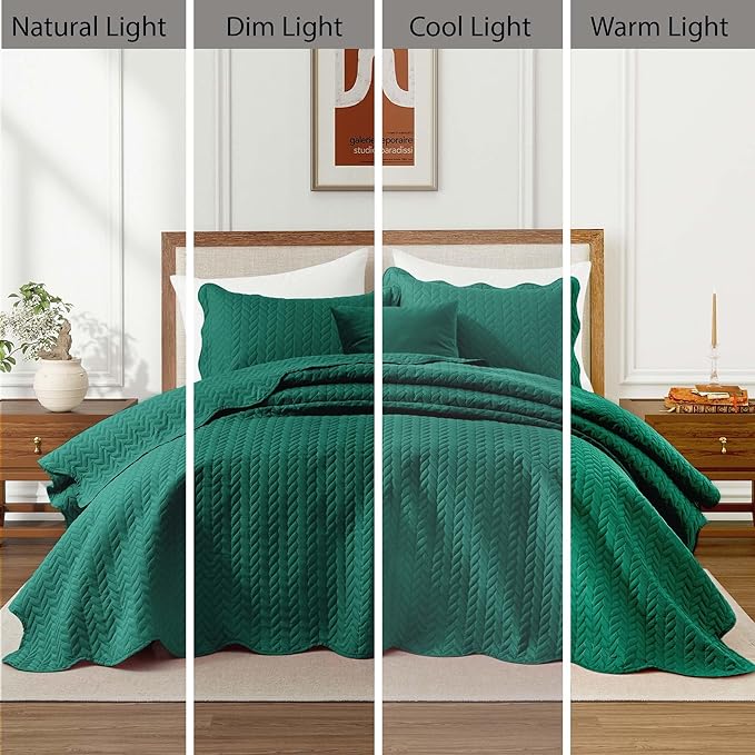 Microfiber Quilt Set - California King - 3 Piece