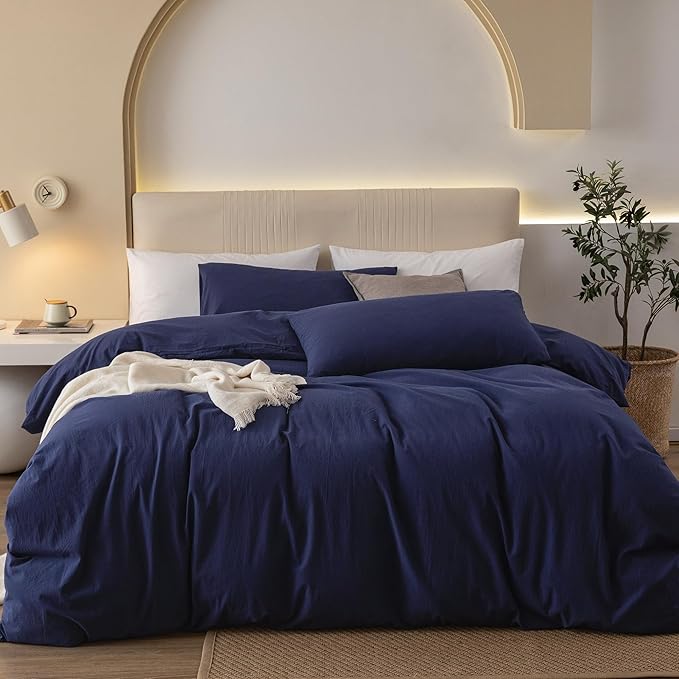 Linen Duvet Cover Set - Full - 80 x 90 in - 3 Piece