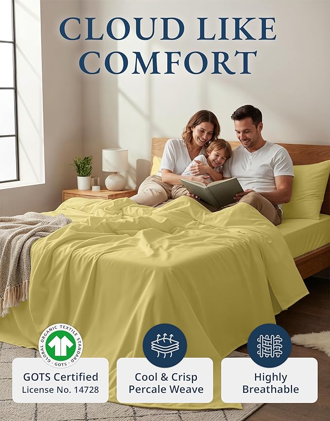 Linen Bed Sheet Set - Queen - 4 Piece