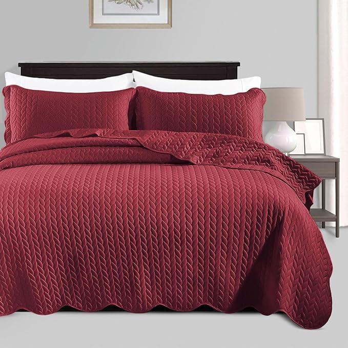 Microfiber Quilt Set - California King - 3 Piece