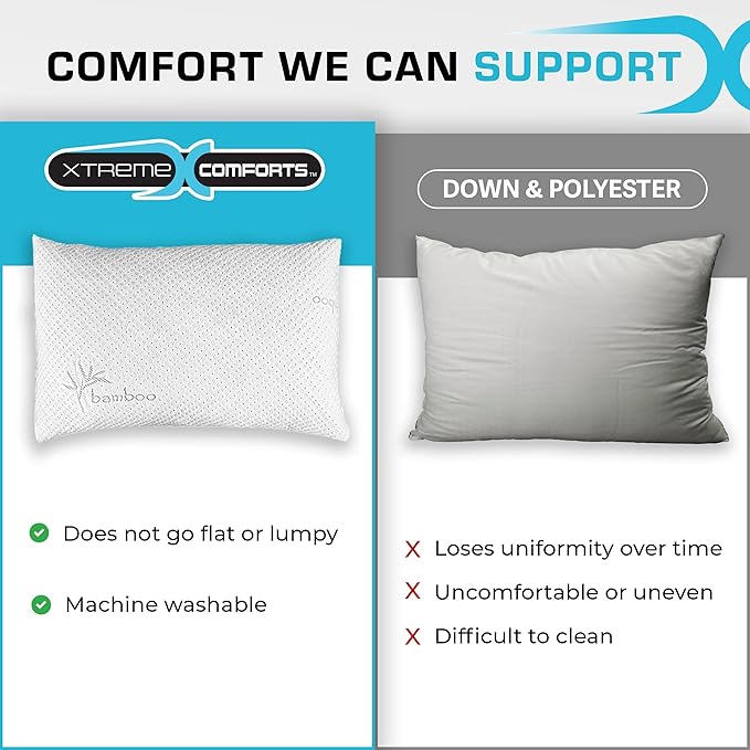 Memory Foam Cooling Bed Pillow - Queen