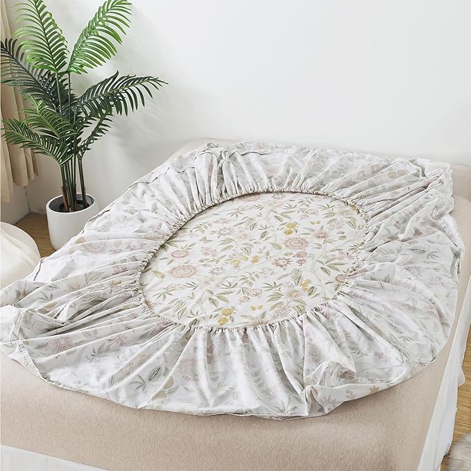 100% Cotton Bed Sheet Set - Queen - 4 Piece